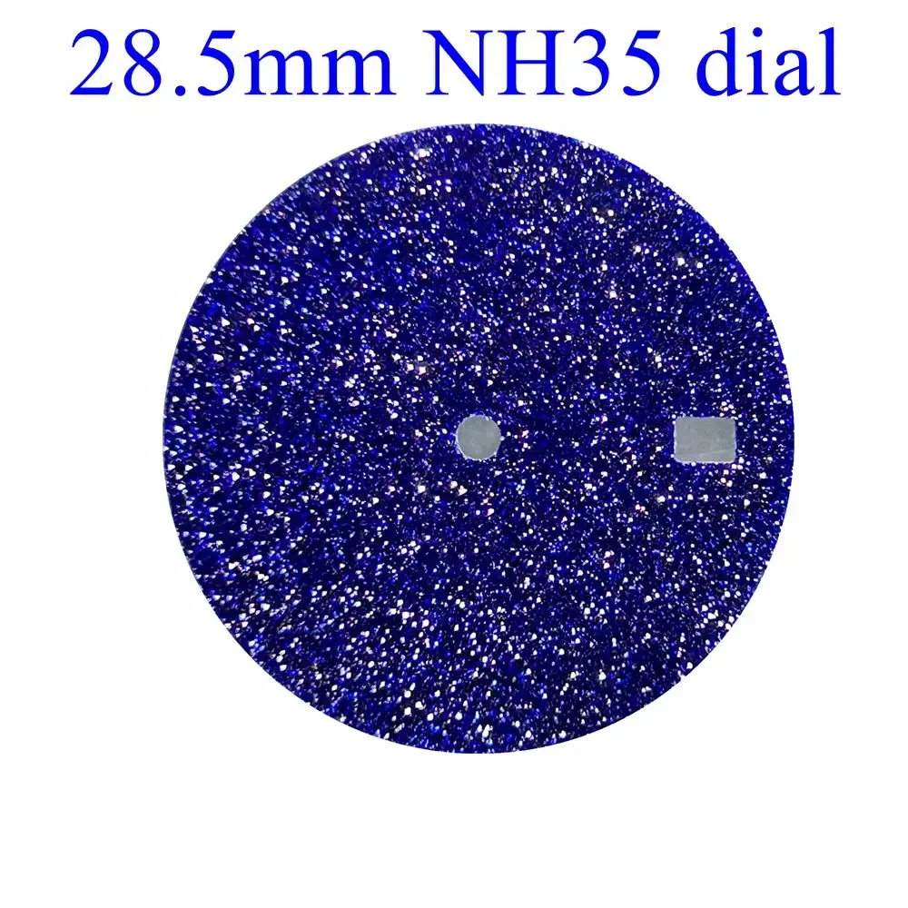 28.5x0.4mm NH35 Watch Dial Natural Green Malachite Blue Sandstone CNC Machine Cut