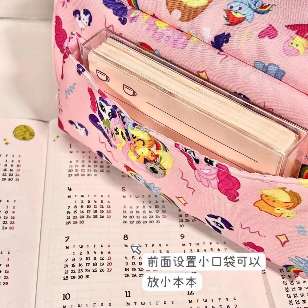 My Little Pony Anime Cartoon Children Pencil Case Fluttershy Twilight Sparkle Pinkie Pie Stationery Storage Bag Cute Pen Bag