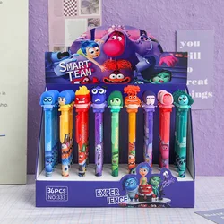 9/36pcs Cartoon Inside Out Doll Gel Pen Anime 0.5 Erasable Blue Sign Press Pen Student Supplies Stationery Wholesale Gift