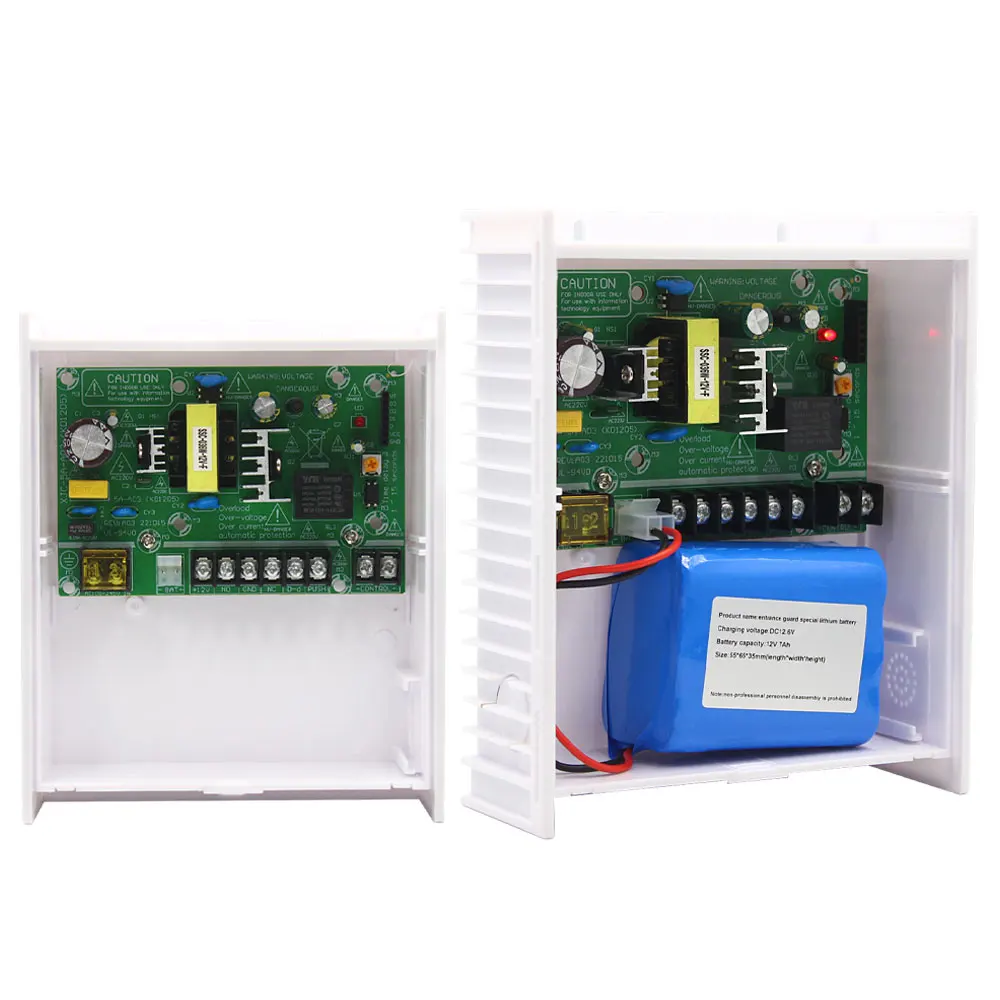 12V 3A/5A Power Supply w/ Backup Battery Interface RFID card Access Control System Power Supply AC 100~240V