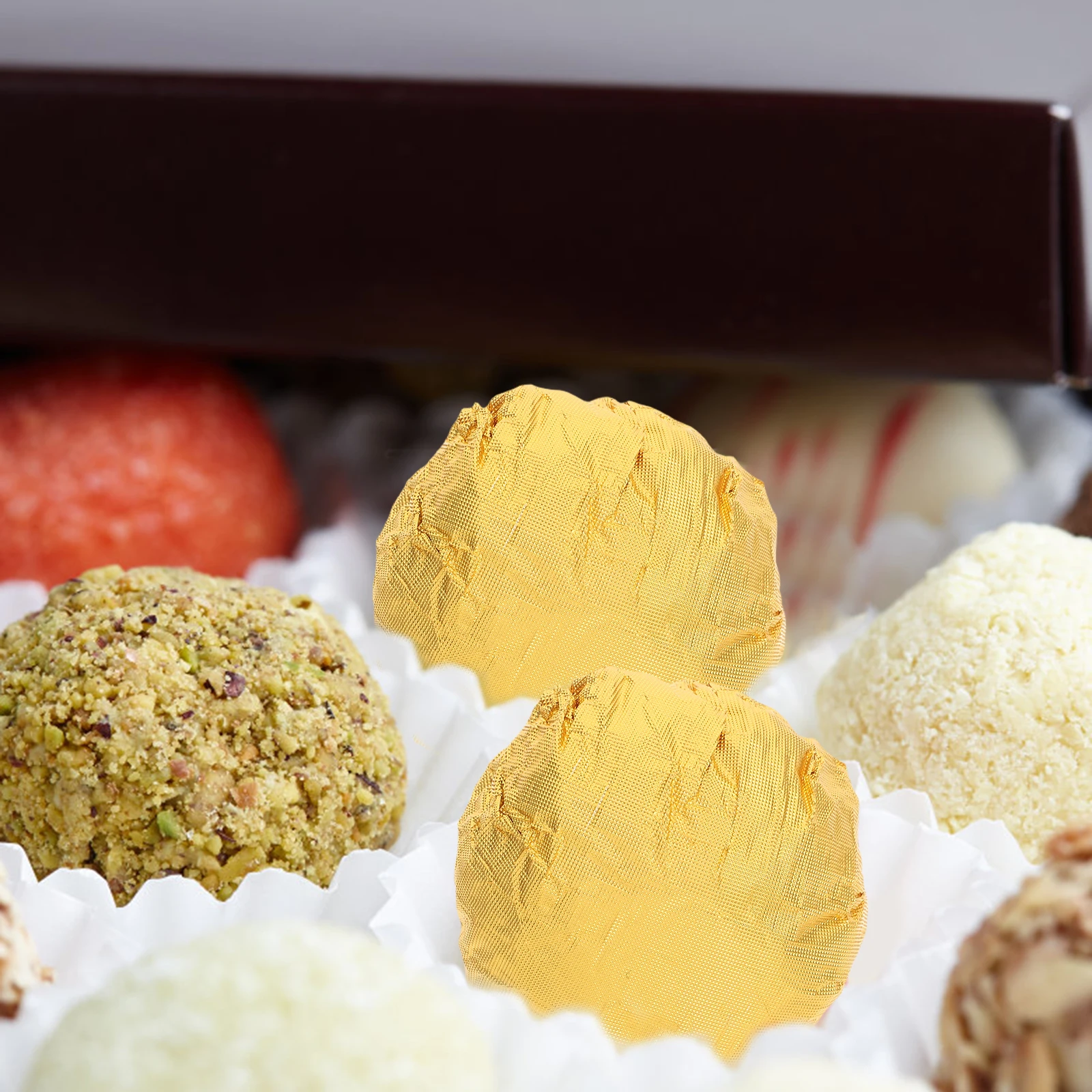 

100Pcs Foil Chocolate Wrappers Candy Packaging Paper for DIY Treats Bars Lollipops Caramel Square Butter Homemade Food Safe