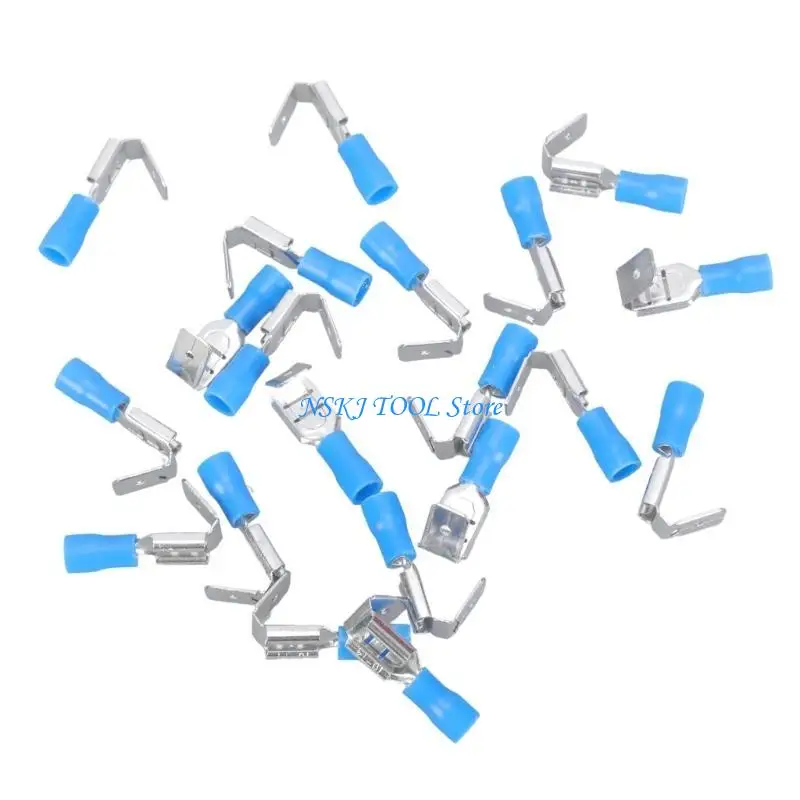 L8RC Pack Of 30/40 Quick Disconnect Piggybacks Spades Connectors with Half  Insulated Crimps Terminals Tinned Brass Inserts set