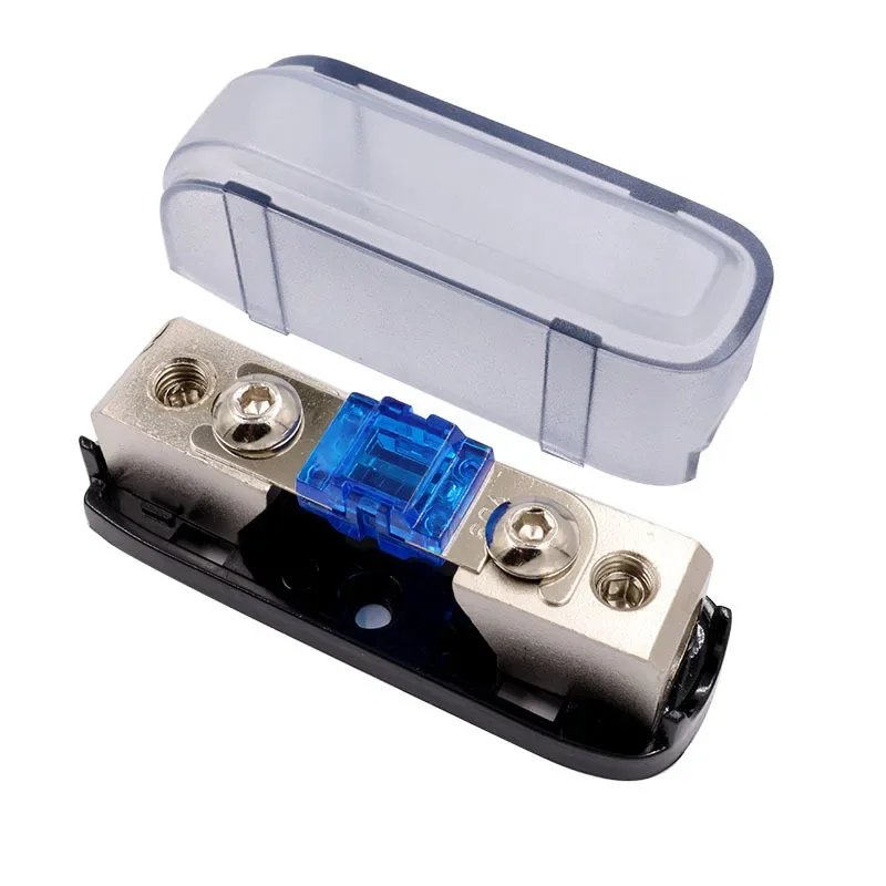 Mini Matte 15A-150A Car Audio Fuse Holder AFS Holder Power Fuse Holder Zinc Alloy Material Is Easy To Install Fuse Box