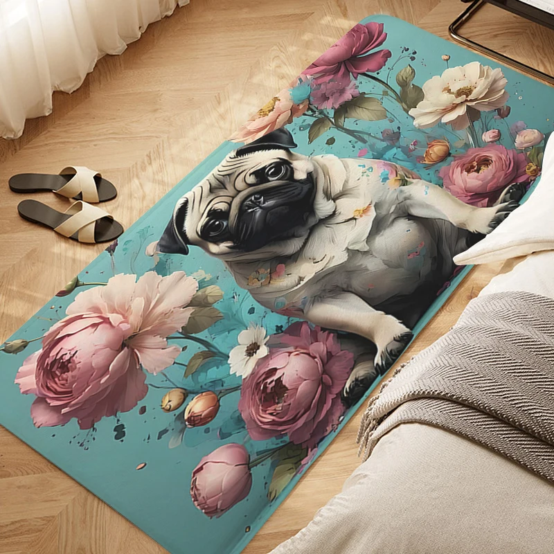 

Dog Artistic Photos Bathroom Foot Mat Non-slip Custom Doormat Entrance Door Soft Kitchen Bedroom Floor Carpet Slip-resistant