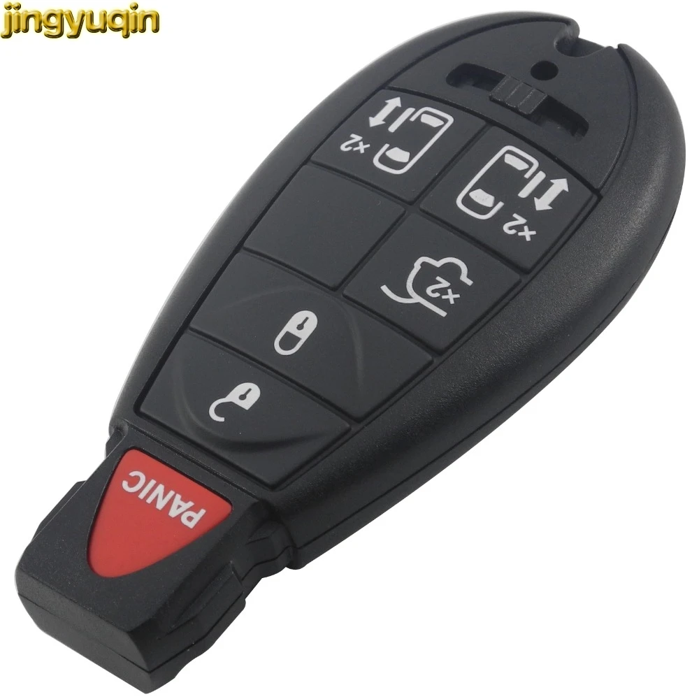 

Jingyuqin 10PCS New Replacement Shell Smart Remote Key Housing Fobik Case 5+1 Button Keyless Entry Fob for Dodge Chrysler With