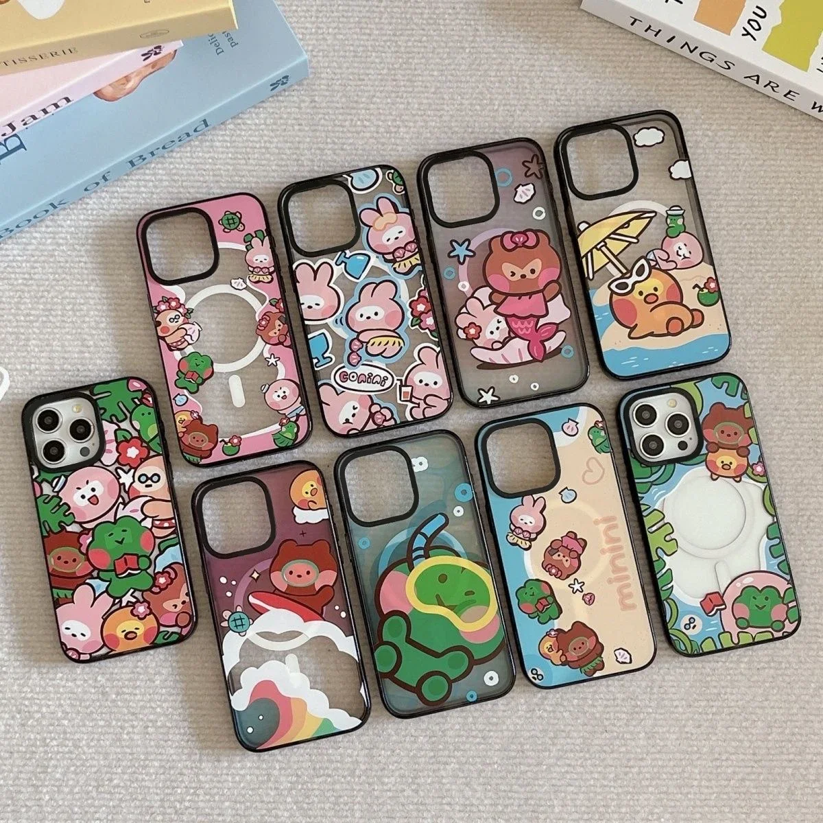 

Cartoon Summer Diving 2.5 Acrylic Magnetic Phone Case Cover for IPhone 12 13 14 15 16 Pro Max Case