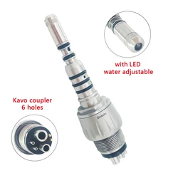 Voor Kavo Multiflex Fiber Optic Handstuk 460 Led Coupler 6 Holes Snelkoppeling Koppeling Adapter Tandheelkundig Gereedschap