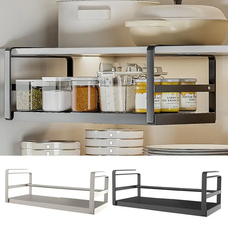 

Under The Cabinet Storage Shelves Spice Dishes Storage Pantry Kitchen Organizer Multifunctional Book Storage Rack Adjustable