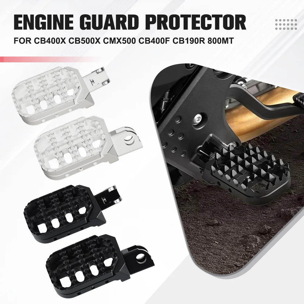 

Footrests For Honda CB400X CB500X CMX500 CB400F CB190R 800MT Foot rest Motorcycle Accessories Foot Pegs Rests Pedal Footpegs
