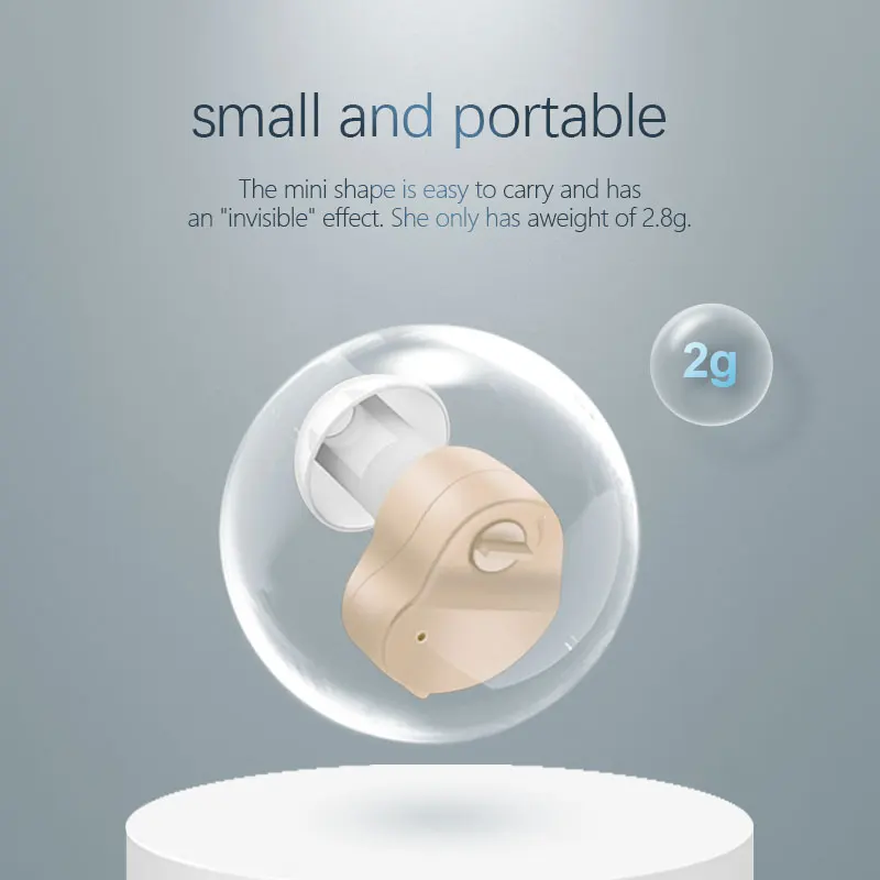 1PC Hearing Aid CIC Type With Easy LR41 Battery Personal Listen Up Electronic Ear Sound Amplifier For The Elderly Hear Sound