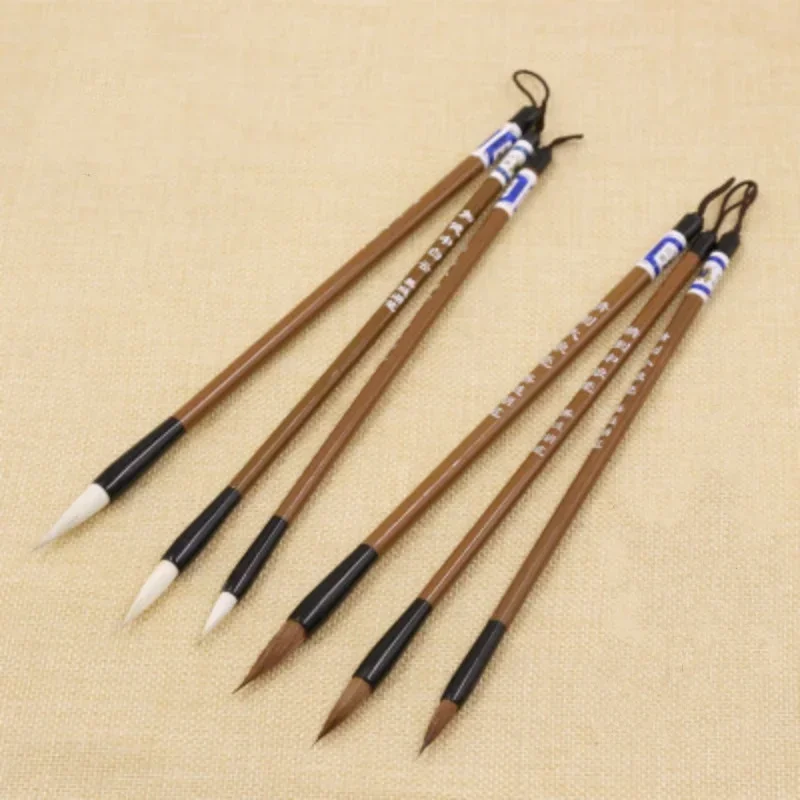 New 3Pcs Enlightenment Brush Calligraphy Practice Brush Student Practice Brush Beginner Calligraphy Brush Painting Stationery