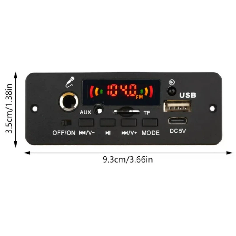 SOTAMIA DC5V امدادات الطاقة مكبر كهربائي مجلس 2*5 واط بلوتوث 5.0 وحدة MP3 فك مجلس ضياع فك يدعم الميكروفون