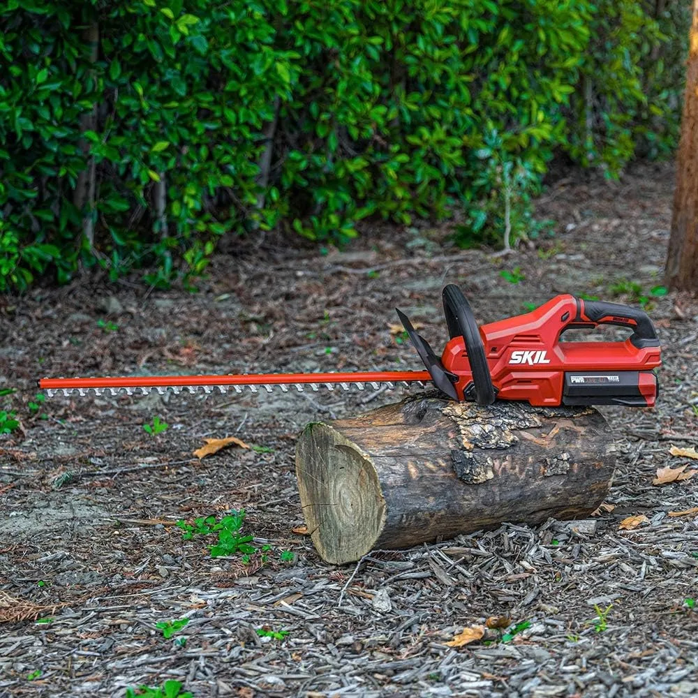 40 Brushless 40V 24”Cordless Hedge Trimmer Kit with Dual Action Blade,Includes 2.5Ah Battery and Auto PWR Jump Charger