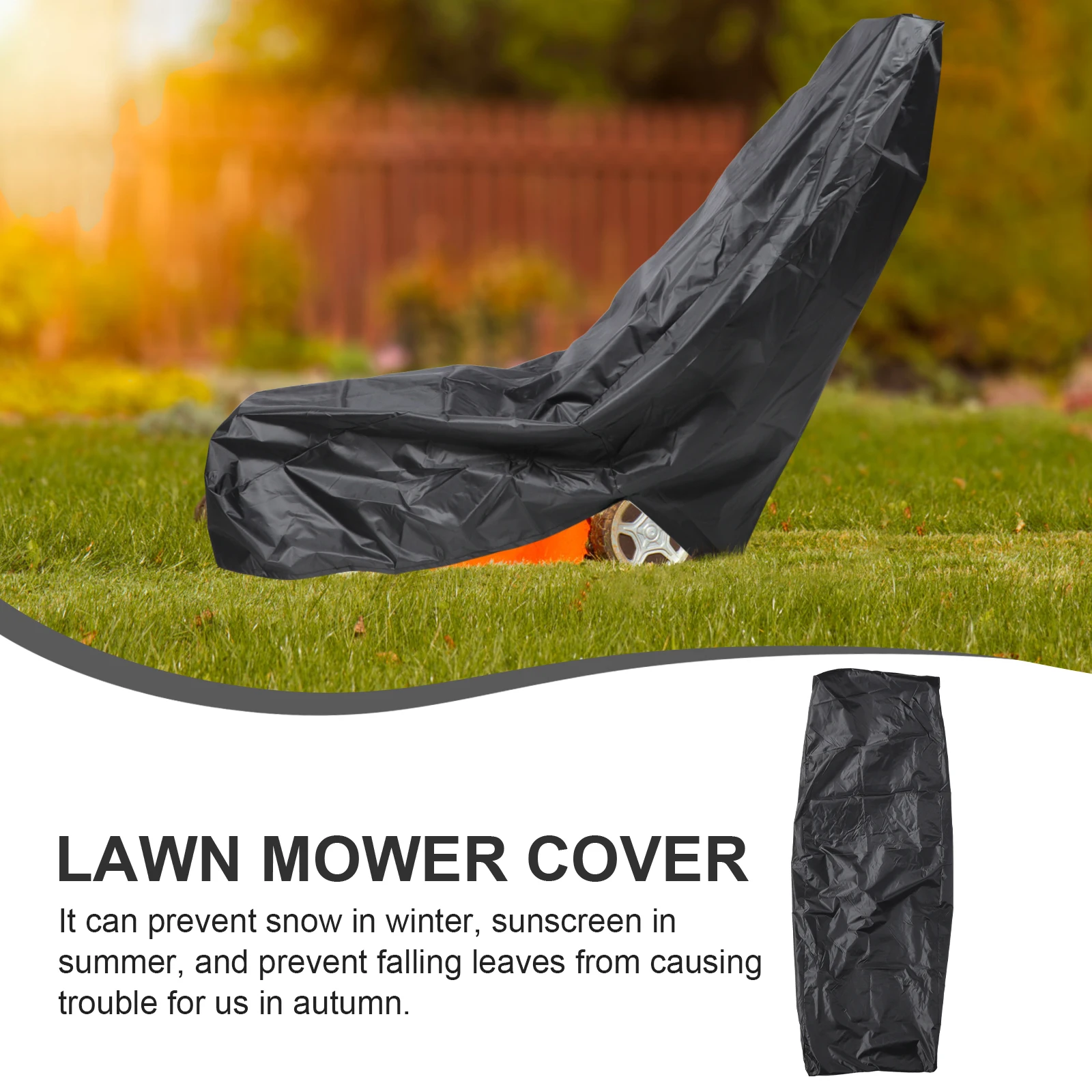 

Lawn Mower Cover Waterproof Outdoor Riding Push Tractor Grass UV Protection Dustproof Oxford Cloth Storage