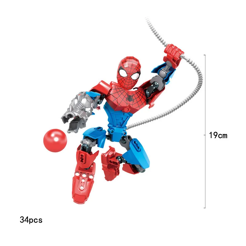 Blocos de Construção Herói de Ferro para Crianças, Grandes Figuras de Montagem, Action Toys, Tijolos, Bloco de Construção Compatível com Coleção Lego