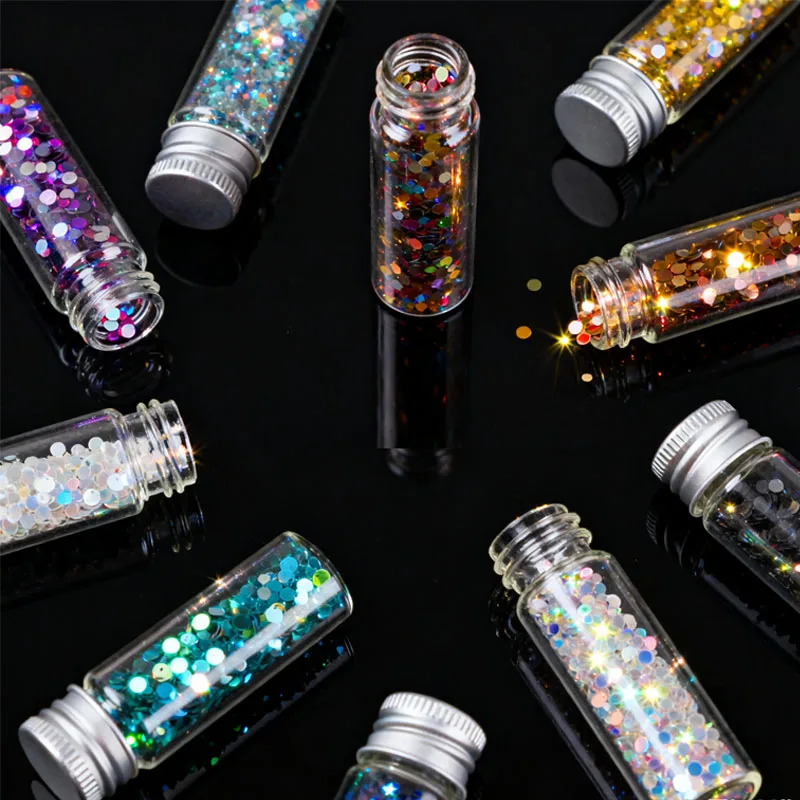 5PCS 5ML-100ML Mini Glass Aluminum Lids Test Tube Bottles DIY Arts Vials for Tea Craft Wedding Decoration Storage Containers view 5