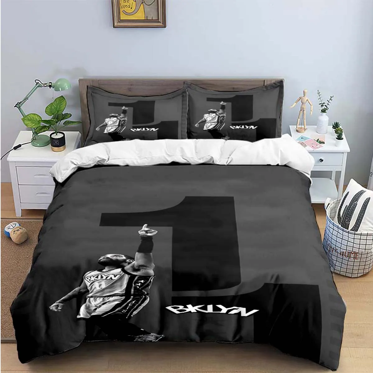 Fashion Basketball Star K-Kyrie Irving Print Bedding Sets Bed Supplies Set Duvet Cover Bed Comforter Set Bedding Set Luxury Gift