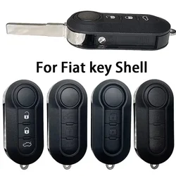 For Fiat 500 Doblo Bravo Ducato Qubo Grande Punto SIP22 Blade Flip Folding Car Key Shell Case Cover 2/3 Button