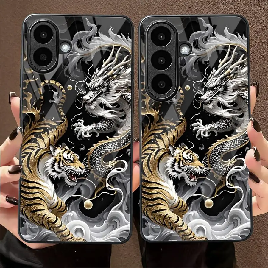 Glass Case for Samsung Galaxy A55 A07 A26 A15 A37 A27 A56 A57 A24 A73 A54 A34 A13 A32 A14 A25 A16 A36 A06 Phone Cover A23 A73