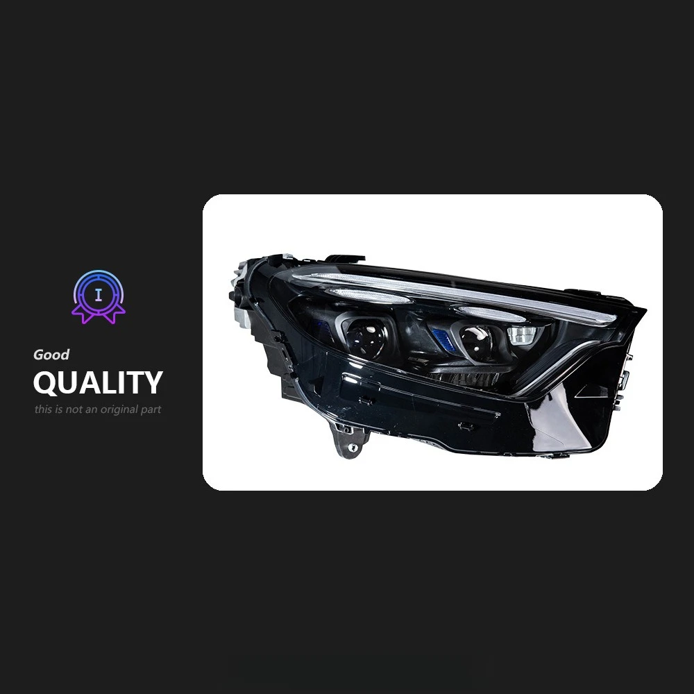 For Mercedes GLC 23-25 Headlights, X254 High-Config Dynamic Welcome Laser Matrix Lamps, LED DRL, Sequential Turn Signals