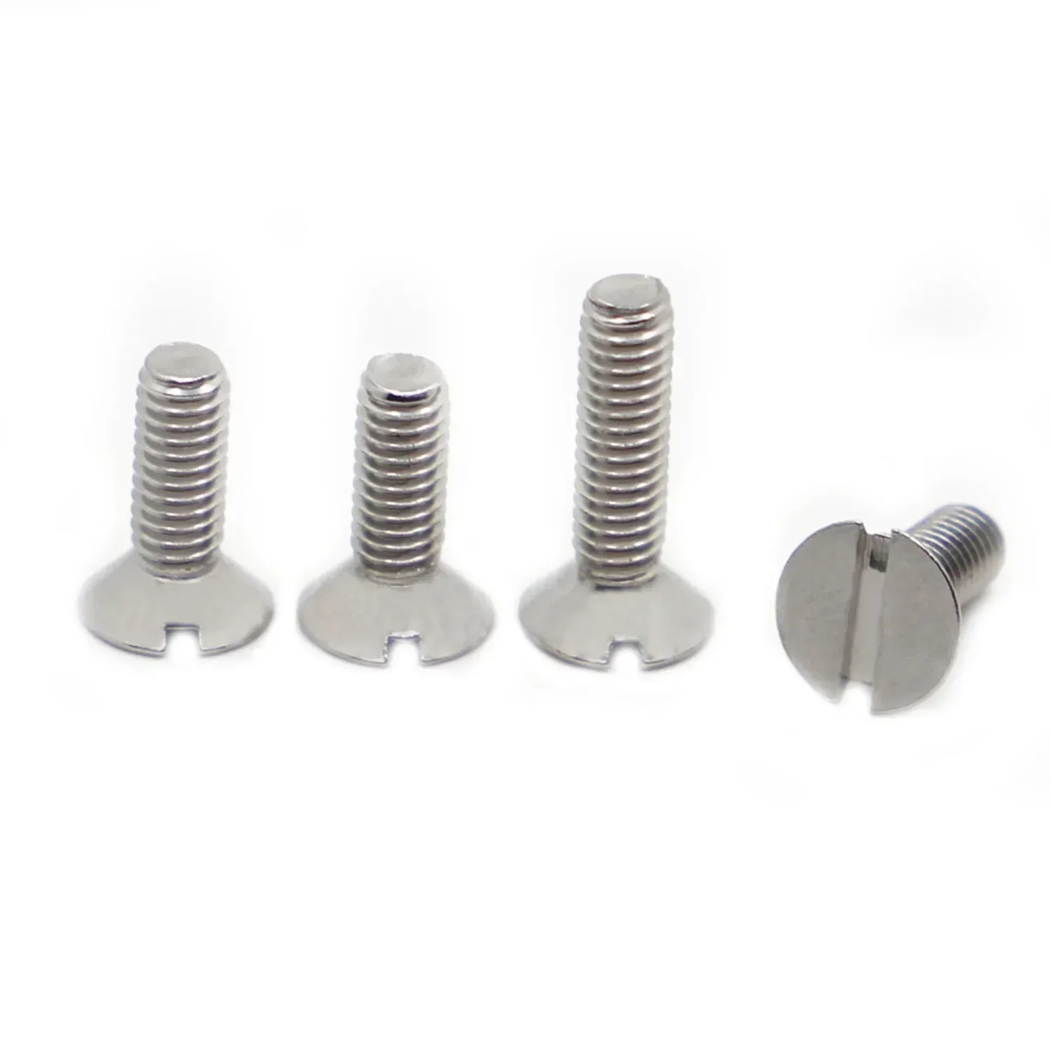 M1.6-2-2.5-3-4-5-6 L=3-50mm 304 A2-70 Stainless Steel Metric Threaded Slotted Flat Countersunk Head Machine Screw Bolt 5-50PCS