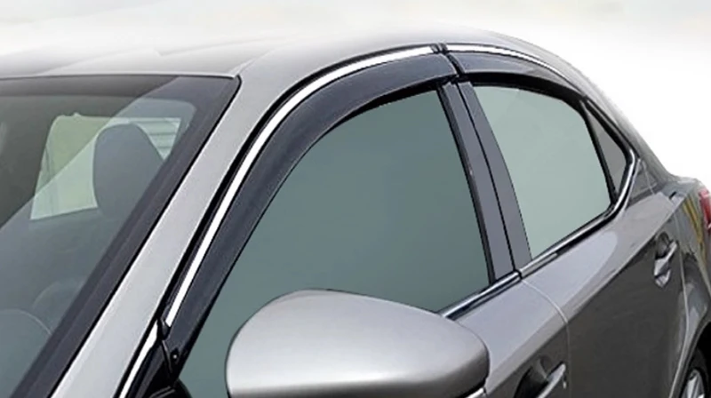 For Lexus IS-Class IS200 IS250 IS300 2006-2018 Plastic Exterior Visor Vent Shades Window Sun Rain Guard Deflector 4pcs