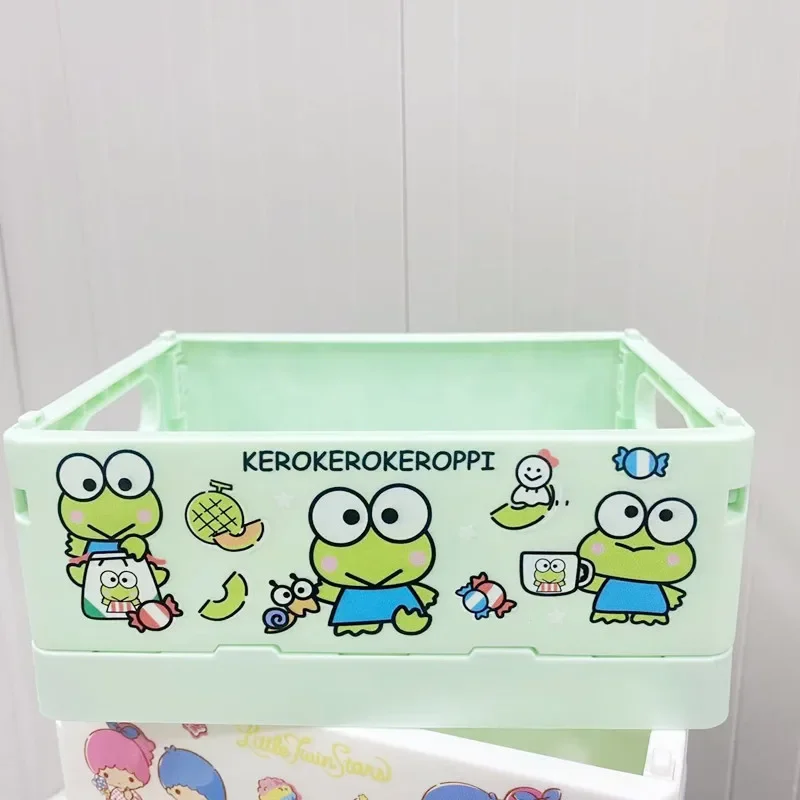 

Sanrio Anime Foldable Storage Box My Melody Kuromi Cinnamoroll Kawaii Anime Stationery Storage Basket Cartoon Cute Gift for Kids