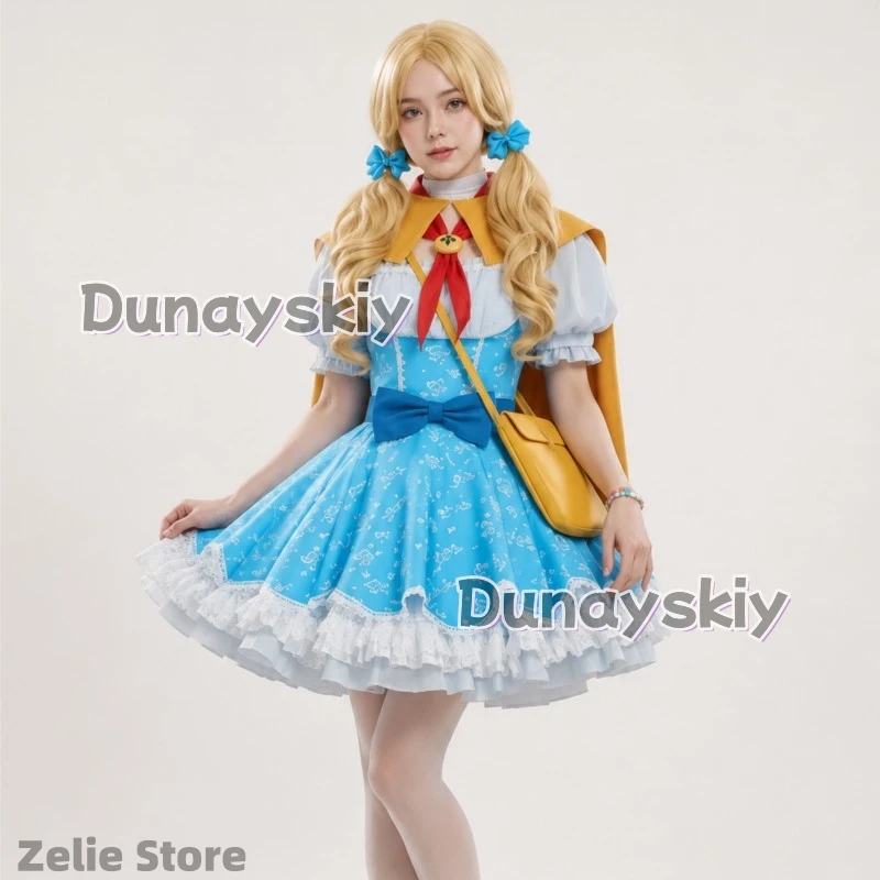 

Holly Fanart Princess Dress Cosplay 코스프레 Blue Floral Lolita Dress Anime Game Character Outfit Role Play Halloween Carnival