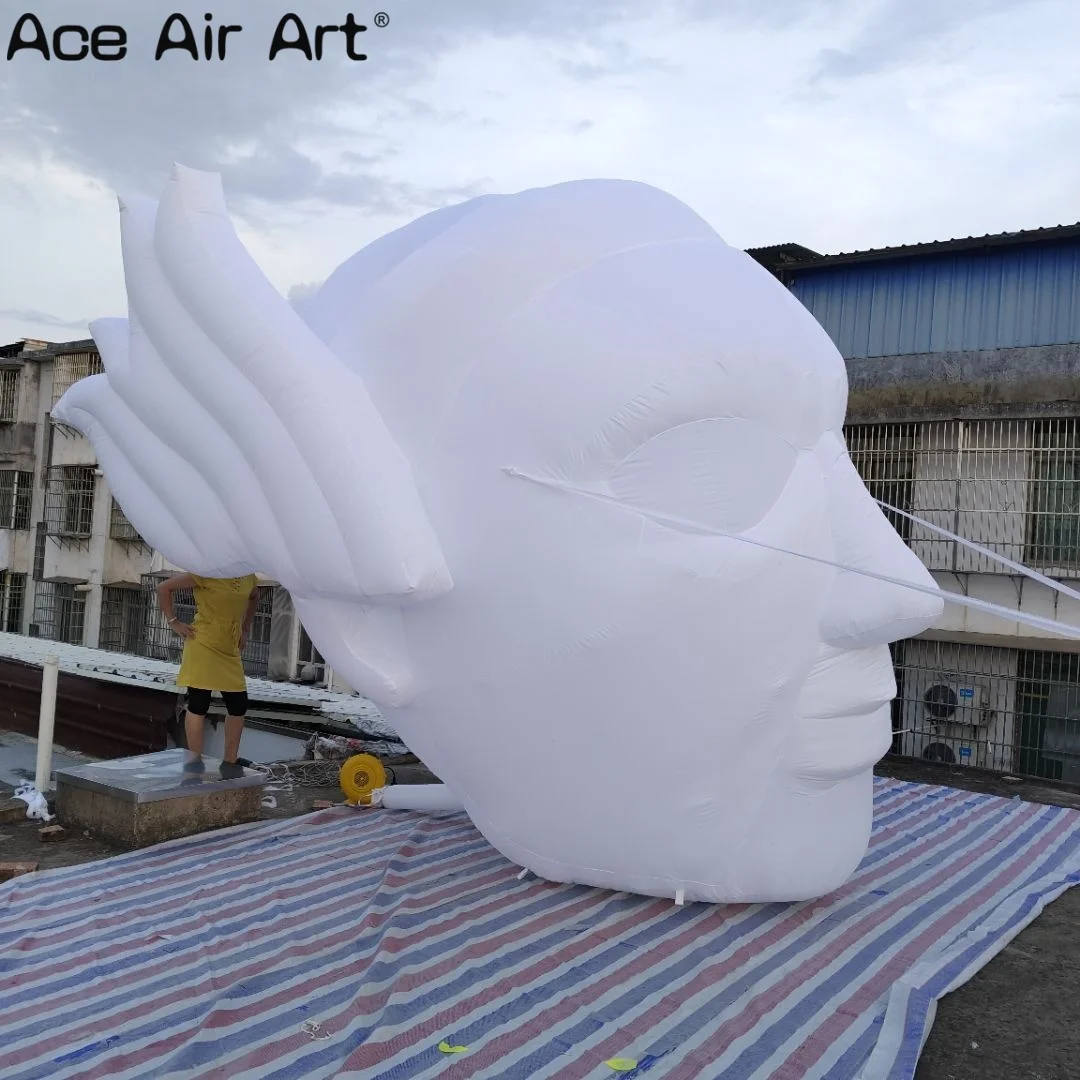 

Inflatable Human Head for Festival Events, Cosplay Entrance, Giant Inflatable Dj Human Face Model for Promotions