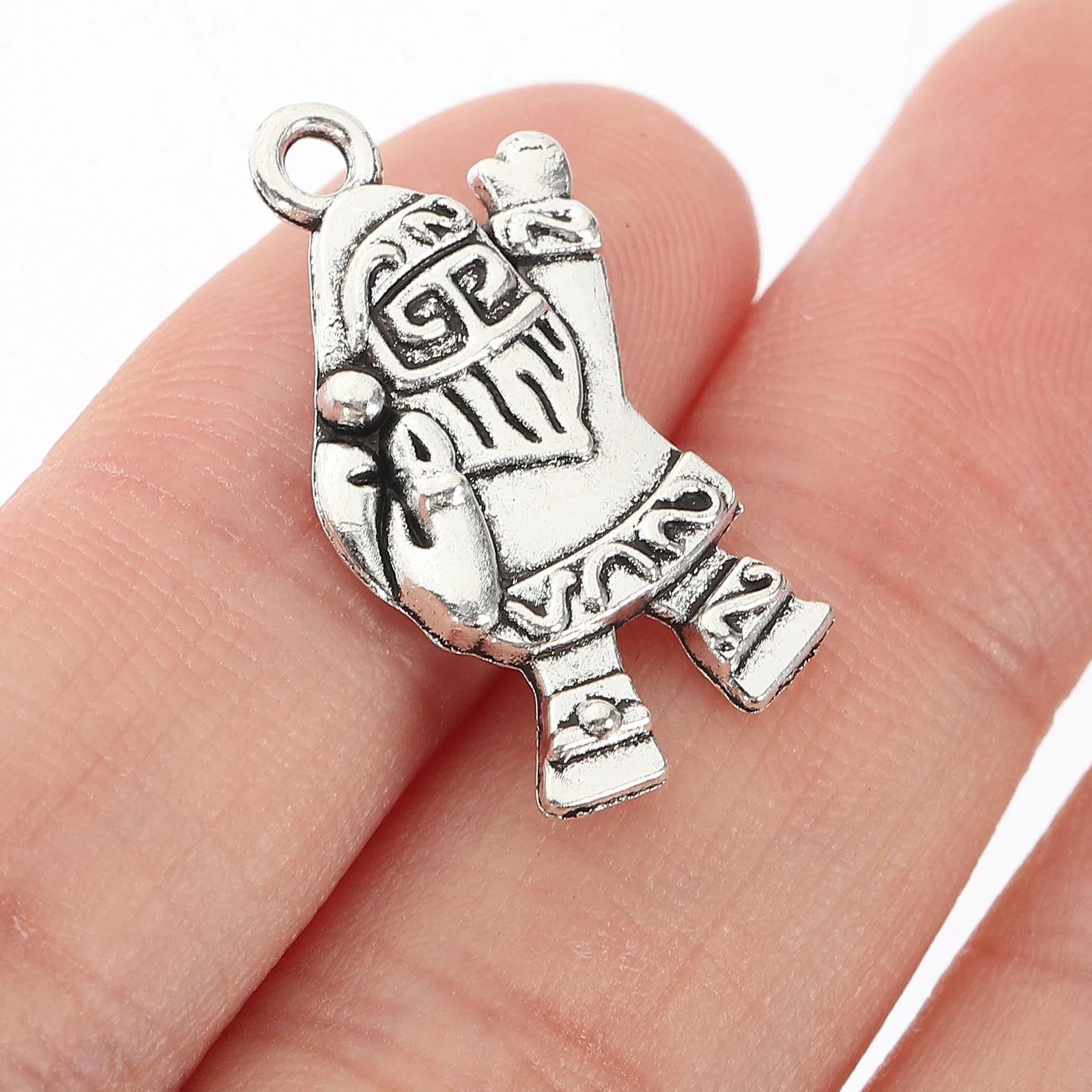 

12Pcs Christmas Tree Pendants DIY Jewelry Charms Xmas Necklace Bracelet Keychain Crafting Decorative Supplies Christmas Charms