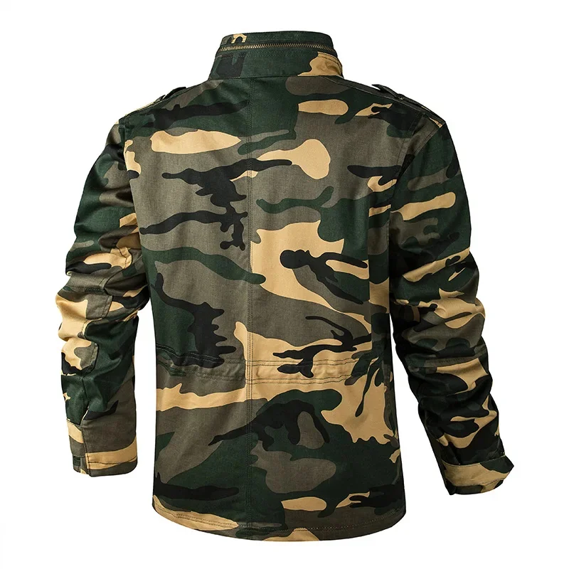 2024 New Outdoor Bomber Camouflage Jacket Men Fashion Slim Windbreaker Coat Clothing Tactics Military Casual