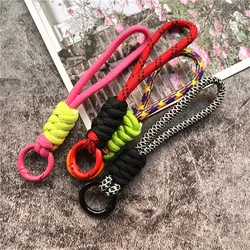 Key Ring Lanyard Matching Color Cellular Pendant Braided Cord Rope Keychain Anti-lost Sling Key Landyard Premium Accessories