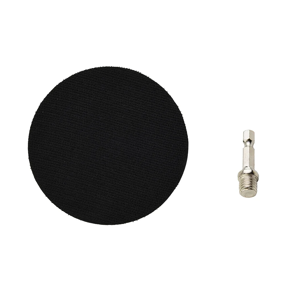 Gancho e Loop Buffing Pad, Rotary Backing Pad, adaptador de broca M10 Cabeça de conversão de broca hexagonal Disco de polimento, 4 ", 100mm