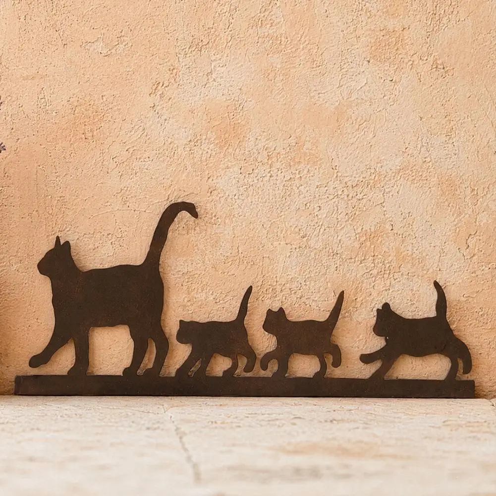 

Metal Cat Fence Decorations, Kitty Yard Art Outdoor Patio Garden Decorations, Decorative Wall Hanging, Unique Cat Gifts