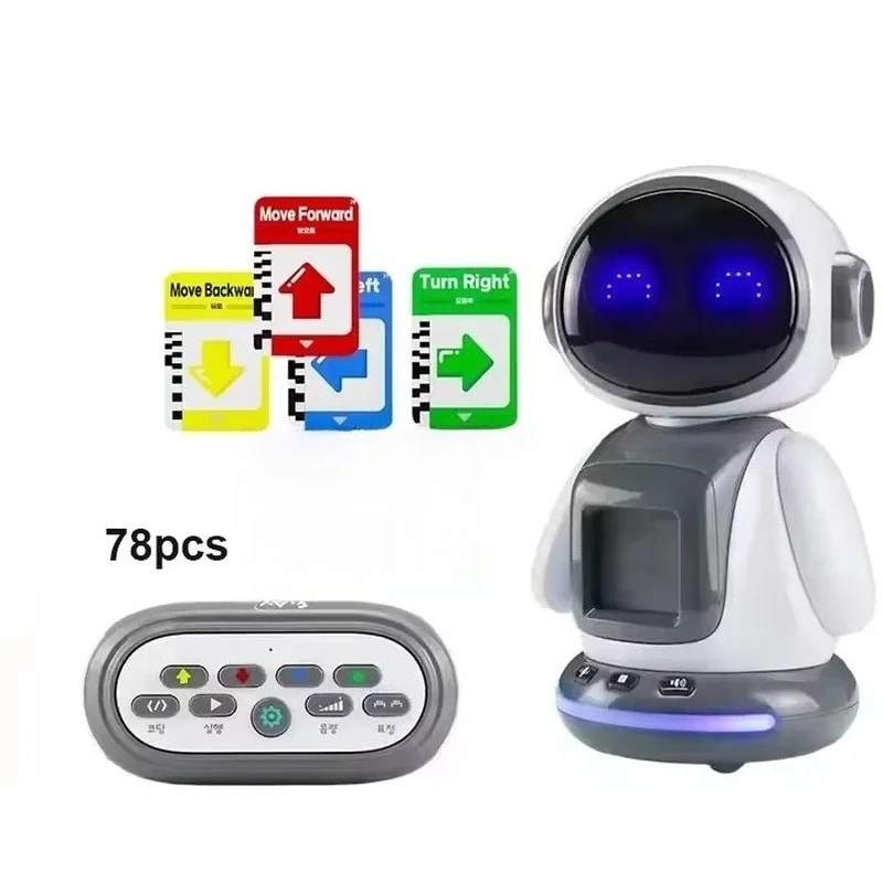 STEM Learning Remote Control Robot Rechargeable 2.4GHz Programmable Action Function Card Readable Educational Toy for Kids