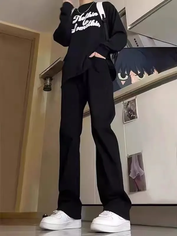 

Мужские джинсы с эластичной флисовой подкладкой, прямого кроя, чисто черные, модные, в стиле High Street, зимние, молодежные, из плотного денима, со средней/высокой талией