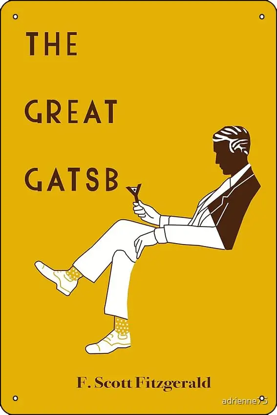 The Great Gatsby Vintage Poster 1920s Poster Metal Tin Sign Fun Home Art Wall Decor 8x12 Inch