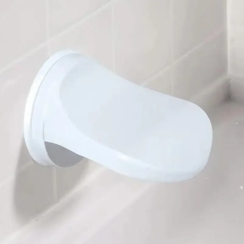 Shower Foot Rest Suction Cup PVC Footstool For Bath Compact Design Wall Mounted Leg Support Footstool