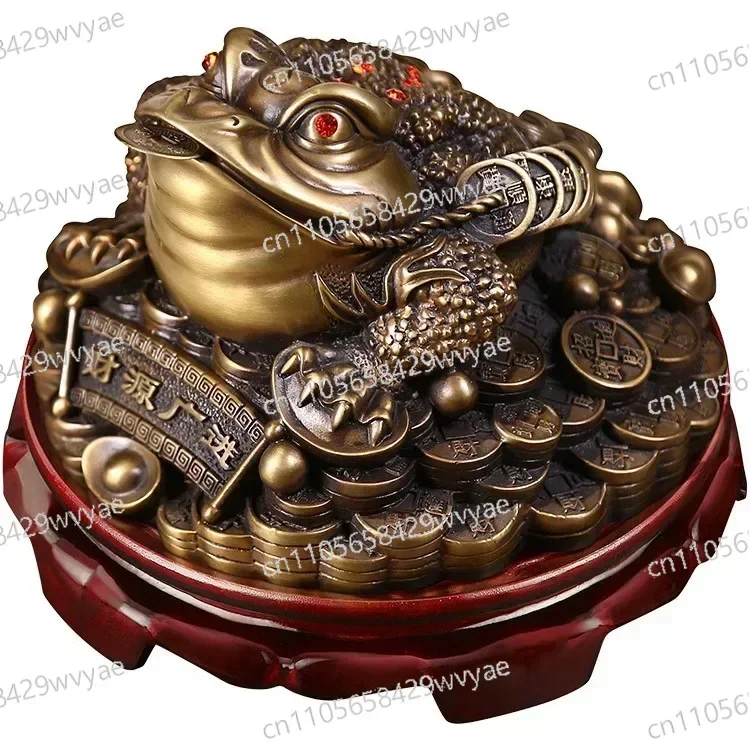 1 Piece of Metal Gold Toad Jewelry with Base To Earn Money for Home Decoration