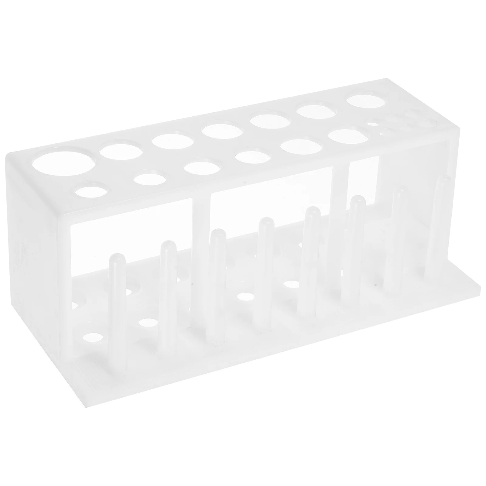 

Test Tube Drying Rack 19 Holes 8 Pegs Durable Plastic Laboratory Holder Organizer Sampling Tube Storage Stand Test Tubes Rack