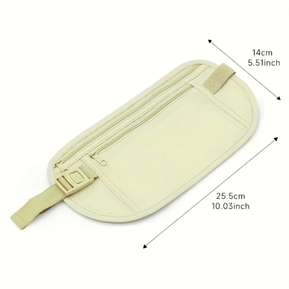 حقيبة خصر نسائية خفيفة الوزن - قطعتان، حجرة سرية للهاتف وجواز السفر