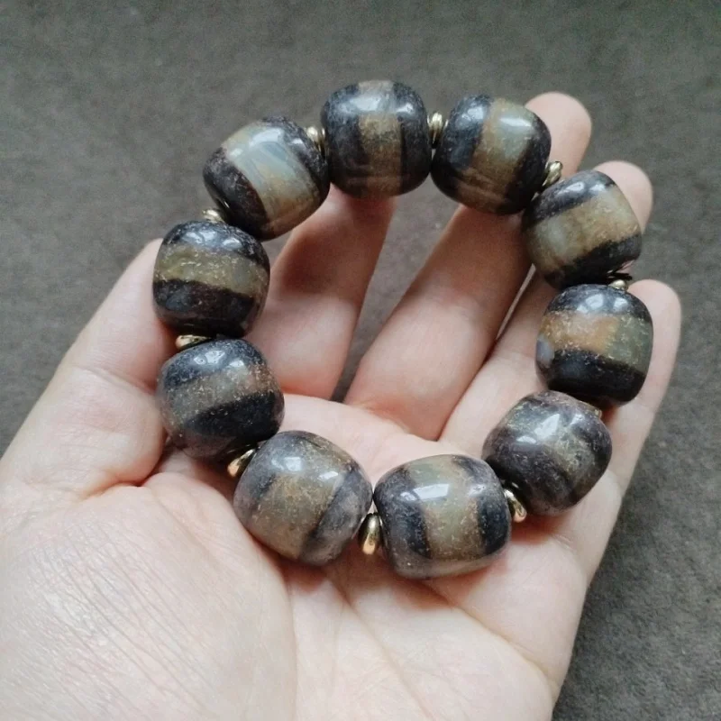 Backflow in Tibetan Areas, Old Package, - , , Agate Beads, Rosary Bracelet, One-Line