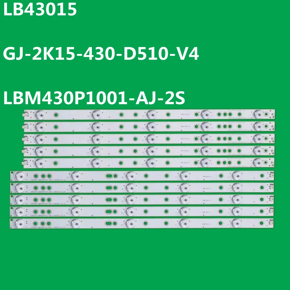 

LED Strip 10lamps LB43102 Lb43101 V0_01 LB43015 V0-03 For L42F220B L42P60BD L42F3250B 43LH500T 43CH6000 TPT430H3 LVF420AUBK
