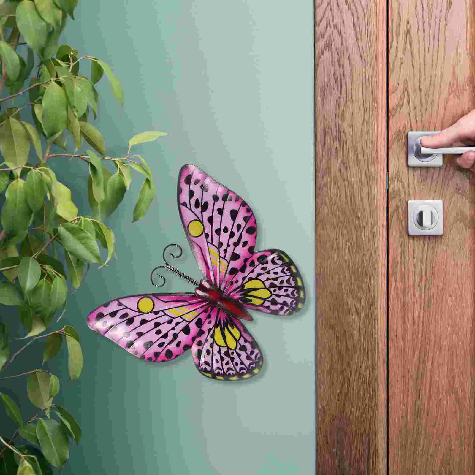 

Hardware Crafts Insect Wall Decor Butterfly Sculpture Colorful Butterflies Home Decoration