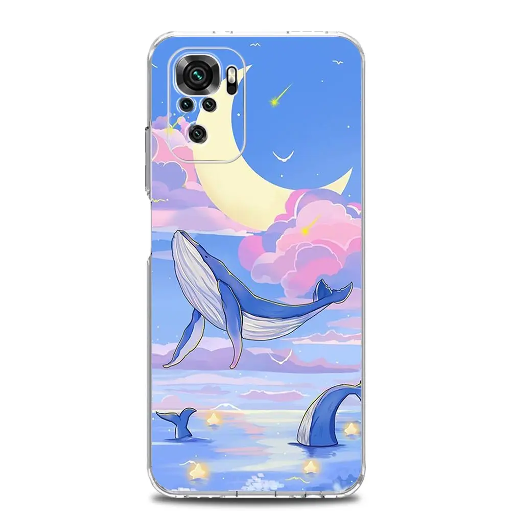 Phone Case For Xiaomi Redmi Note 13 12 5G 9S 9 8 10 11 Pro Plus 4G 9T 13C 12C 10C 9C 9A 7 Cover Orca ocean lovely killer whale