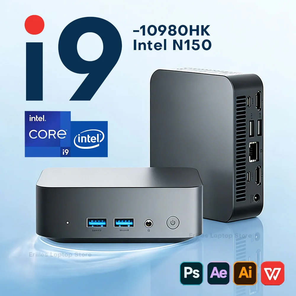 Mini PC Intel Core I9-10980HK/Intel N150 Windows 11 Pro Desktop PC Gaming Computer 16GB 32GB RAM 1TB 2TB SSD WiFi6 MINIPC WiFi6