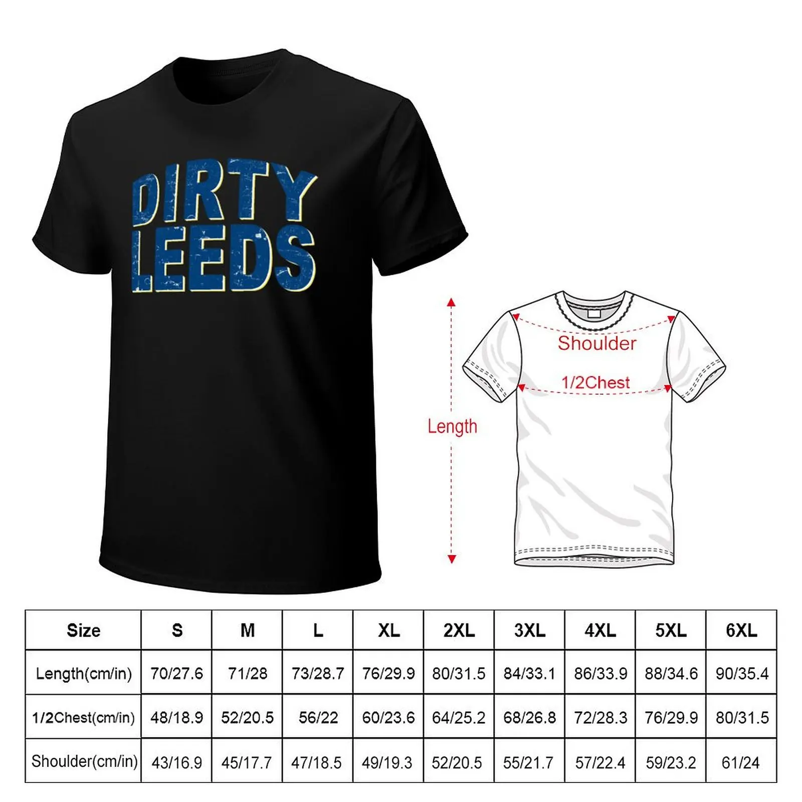 Dirty Leeds T-Shirt Casual Work Wear T-Shirt
