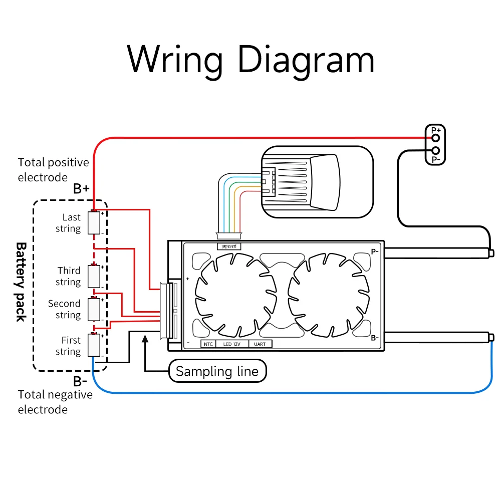 Hibms Smart Lifepo4 Bms 4S 12V 24V 36V 48V 60V 30A 100A Li-Ion 3S 8S 10S 12S 13S 16S 24S Bluetooth App Balance Board 1A Parallel