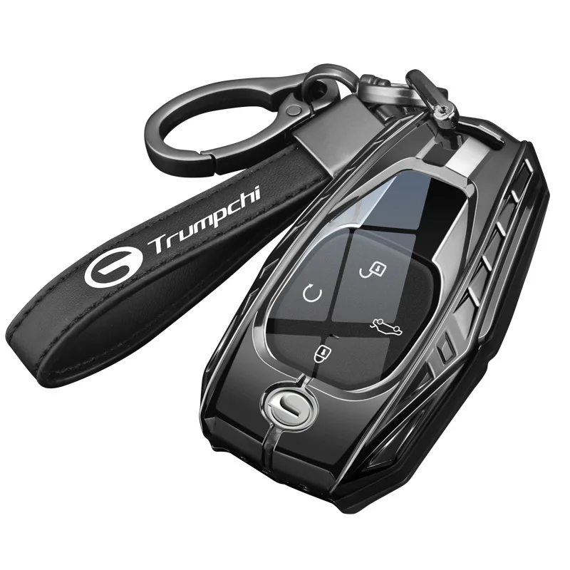 Premium Zinc Alloy Key Cover Case for GAC Trumpchi Shadow/E9/Emkoo/M8 Emperor/2nd Gen GS8 - Protective Key Fob Shell