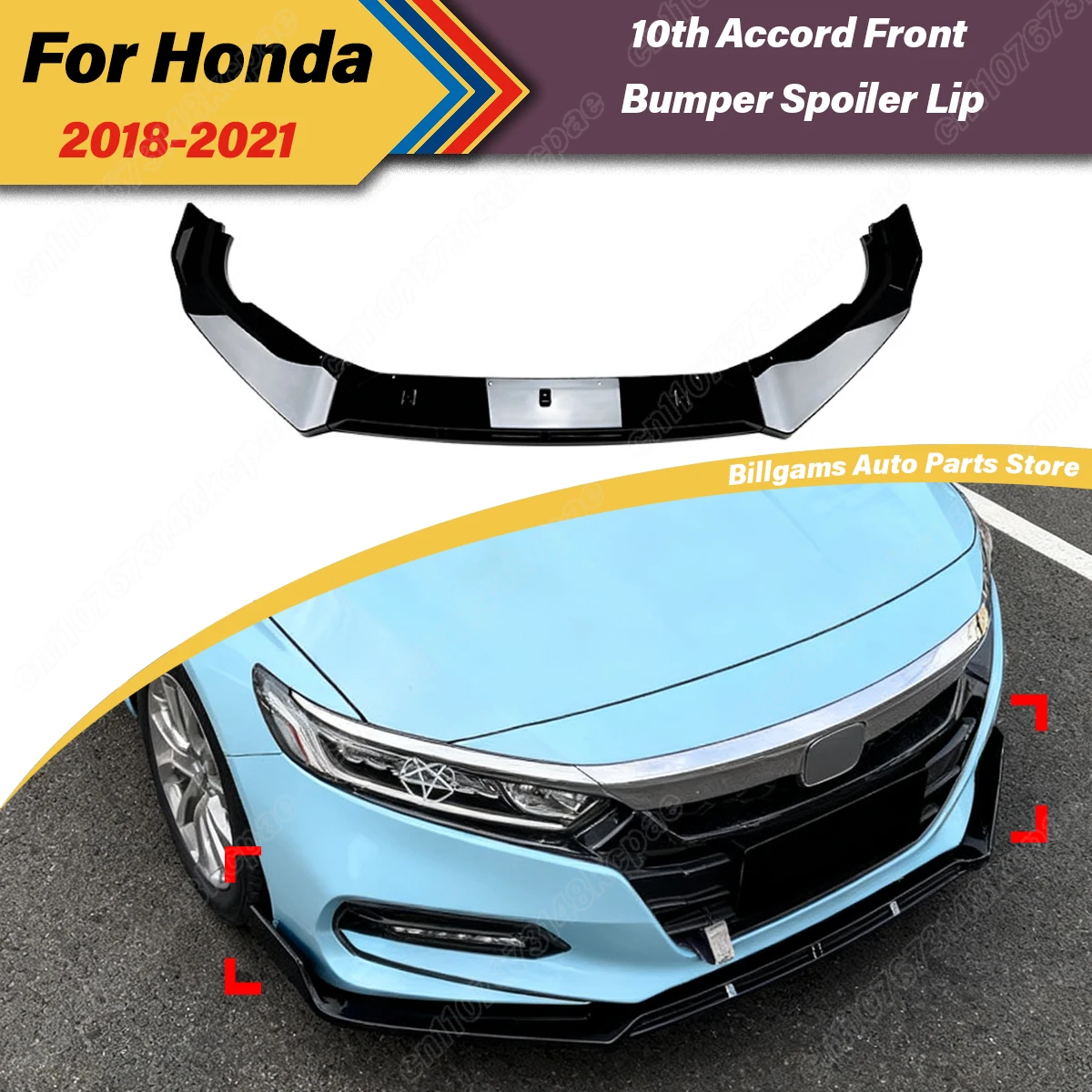 

For Honda 10th Accord GEN Sport JDM 2018 2019 2020 2021 Automobile Front Bumper Spoiler Board Splitter Decoration Accessories